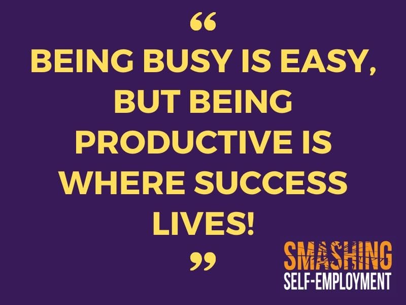 Busy vs productive - a few pointers