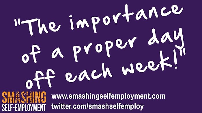 the importance of a proper day off each week